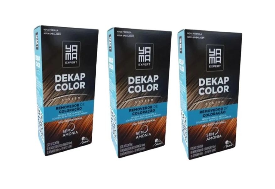 Yamá Kit 3 Removedor de Coloração Dekap Color Sistem 120ml - Yama
