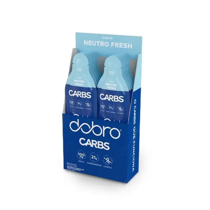 Dobro Carbs Gel (display 10 Sachês 30g) - Sabor: Neutro Fresh