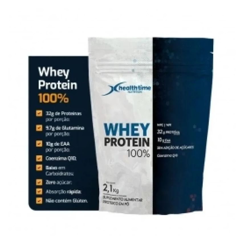 Health Time Nutrition Whey Protein 100% Refil (2,1kg) - Sabor: Leitinho