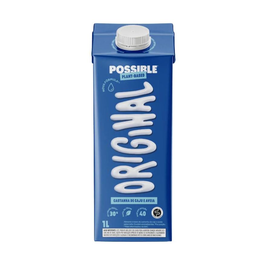 A Tal Da Castanha Bebida Vegetal Possible Sabor de Leite 1l U Unica
