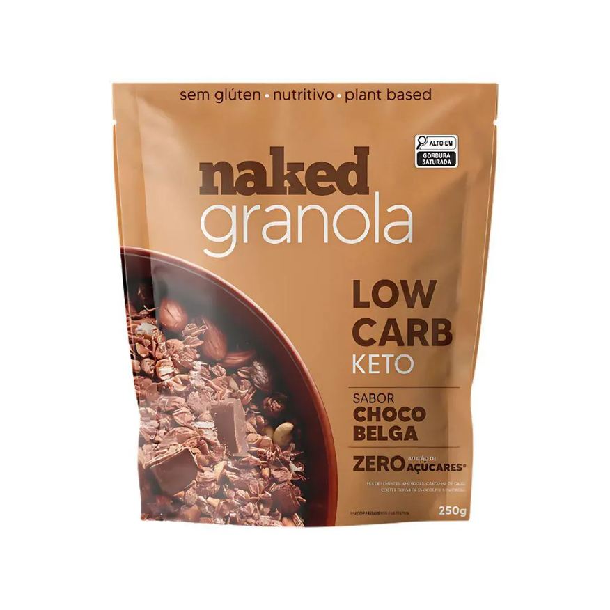 Naked Nuts Granola Low Carb de Chocolate Belga 250g unidades Unica