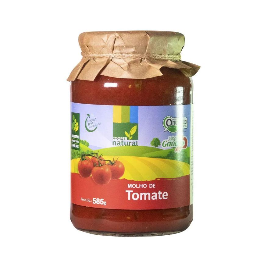 Coopernatural Molho de Tomate Orgânico 585g U Unica