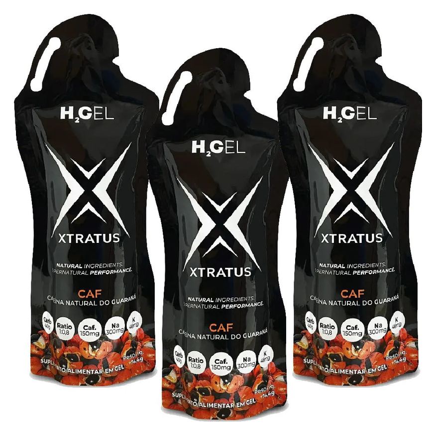 Xtratus Kit 3x H2gel - Sachê 74,4g Caf