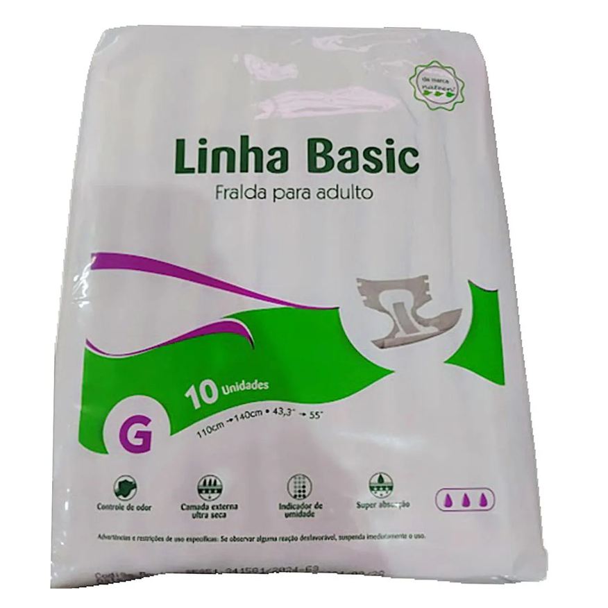 Nateen Fralda Slip Adulto Basic G 10 unidades
