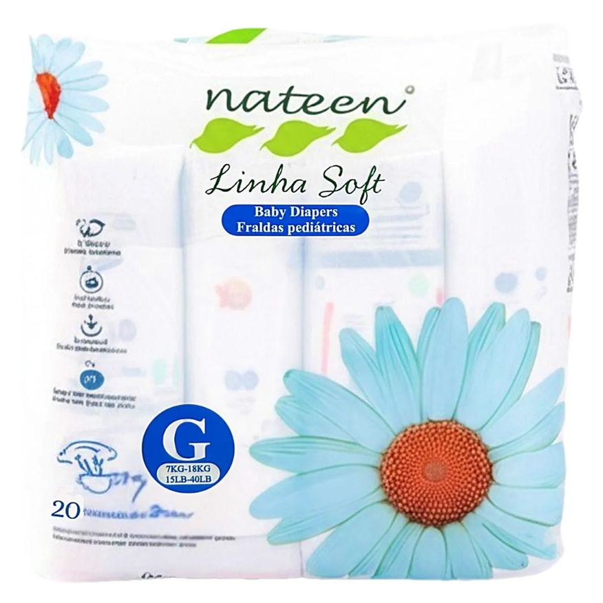 Nateen Fralda Slip Pediátrica Soft G 20 unidades