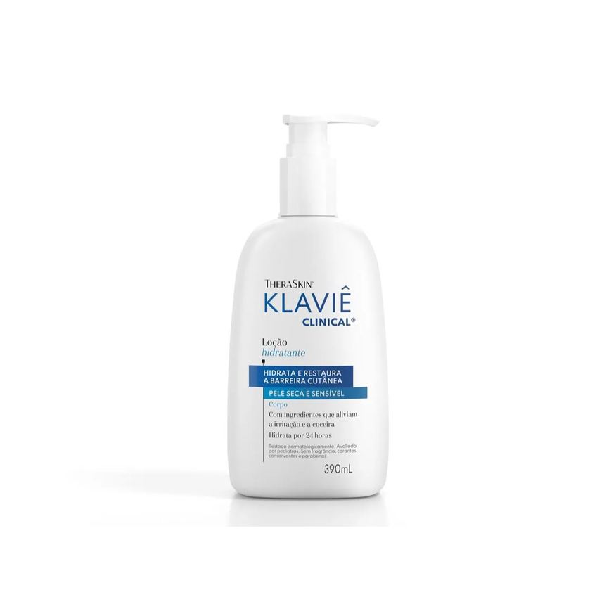 Klavie Loção Hidratante TheraSkin Klaviê Clinical Pele Seca e Sensível Uso Adulto e Infantil com 390ml