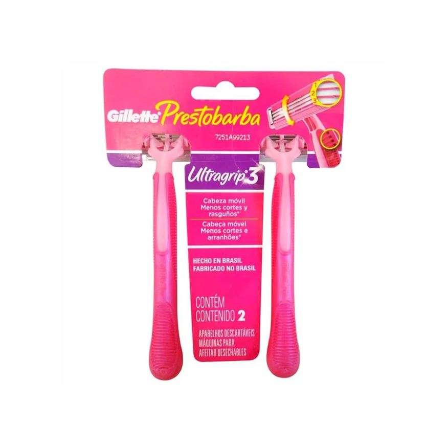 Gillette Aparelho Depilatório Prestobarba Feminino Ultrafrip 3 C/ 2un