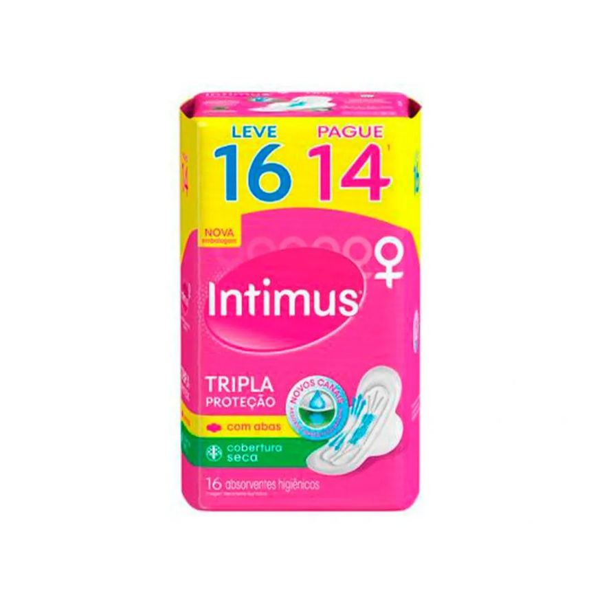 Intimus Absorvente com Abas Tripla Proteção Seca Lv16 Pg14