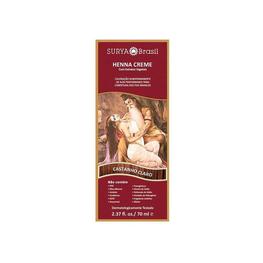 Henna Creme Natural Surya Castanho Claro