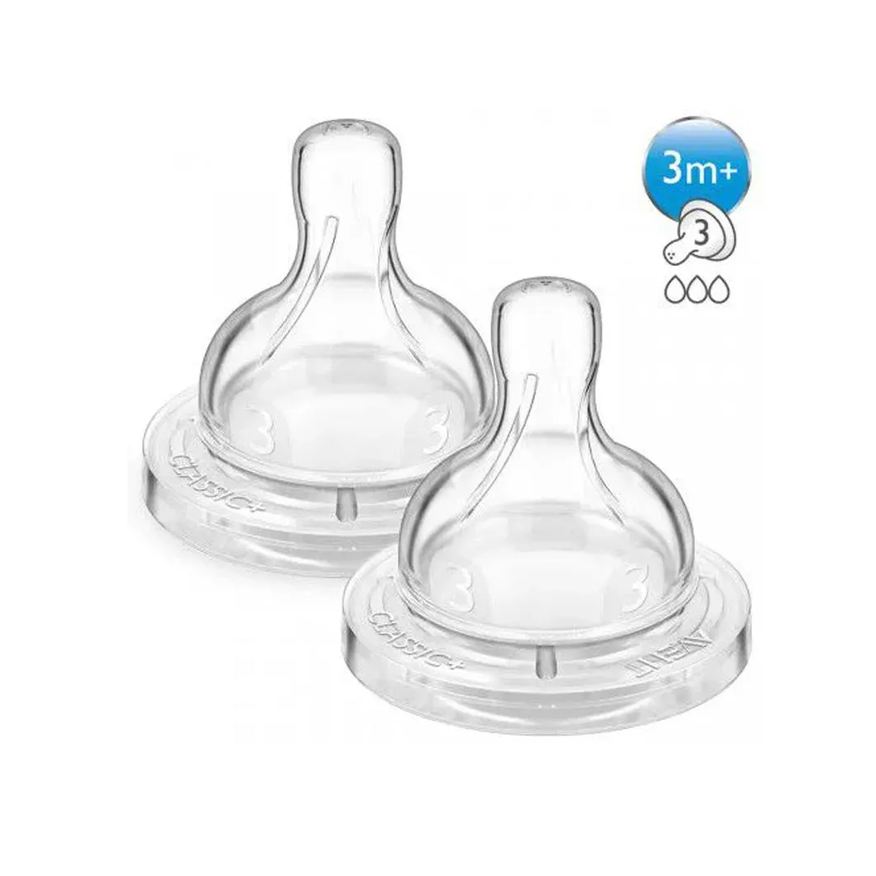 Avent Bico para Mamadeira Classic N.3 +3Meses 2Und Philips
