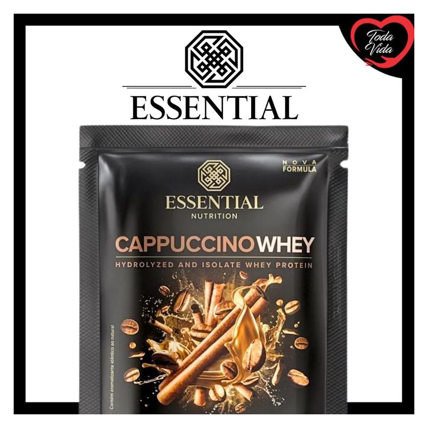 Essential Sache Cappuccino 30g - Whey Protein Hidrolisado