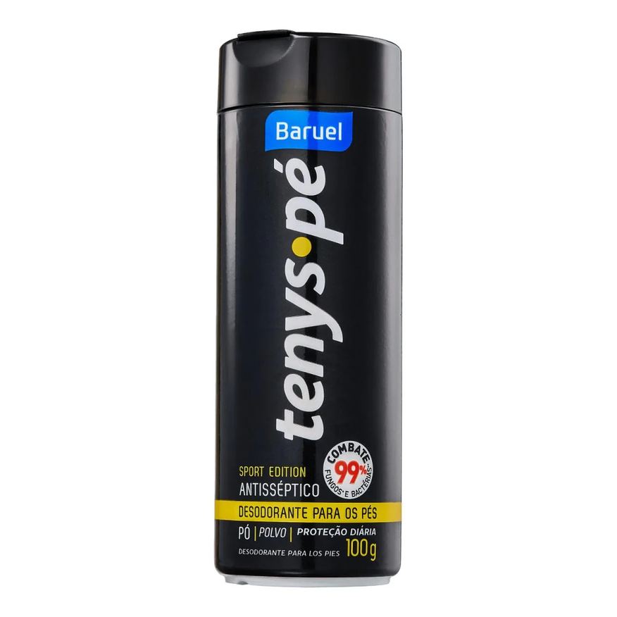 Baruel Talco Desodorante Tenys Pé Sport 100g Preto