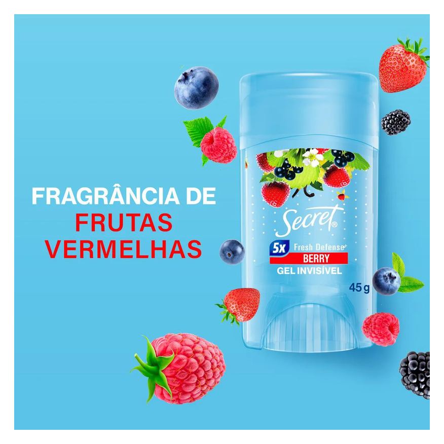 Antitranspirante Desodorante Secret Berry Gel 48h Feminino 45g