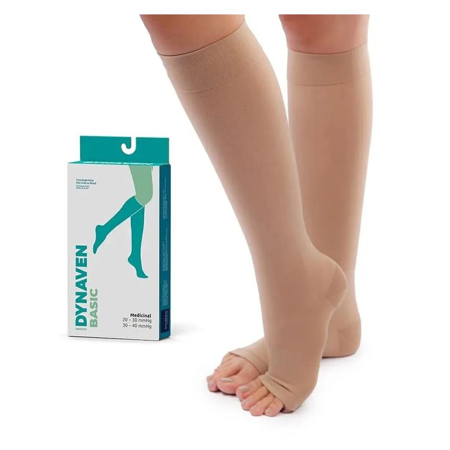 Sigvaris Dynaven Basic Meia de Compressão 20–30 Mmhg Panturrilha Bege G2