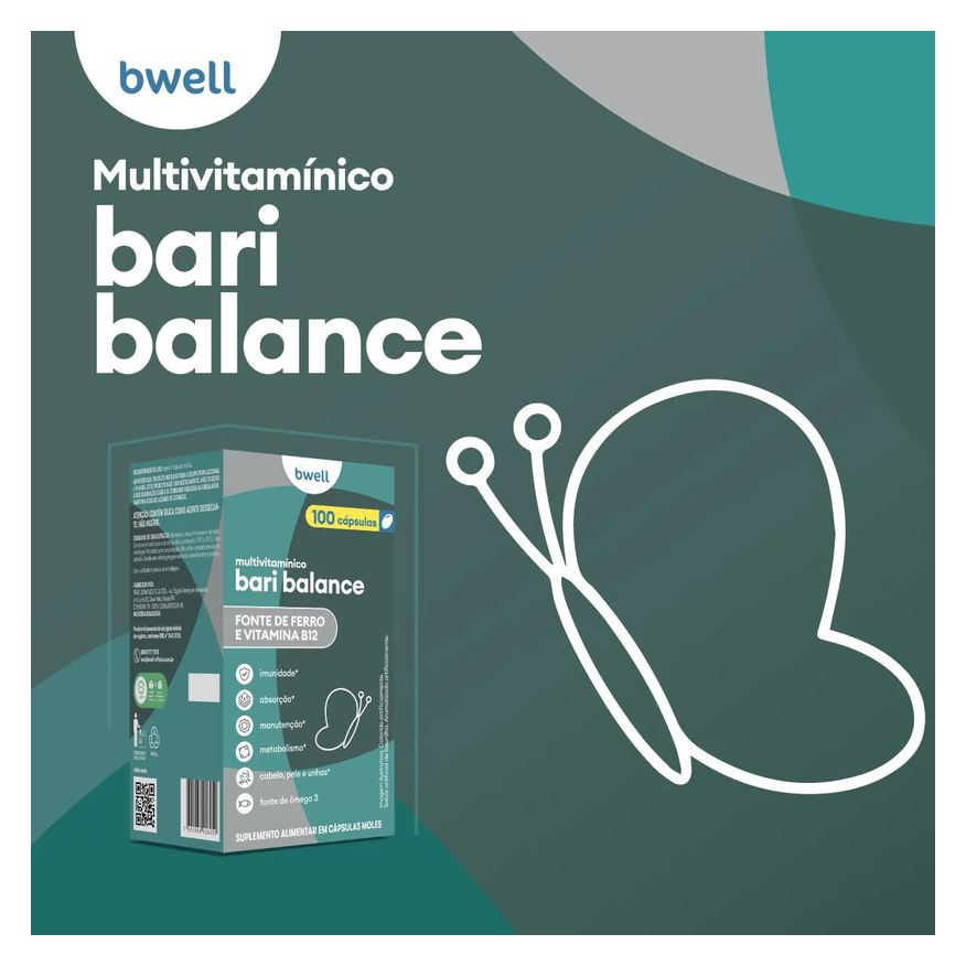 Bariátrico Polivitamínico Bwell Bari Balance 100 Cápsulas