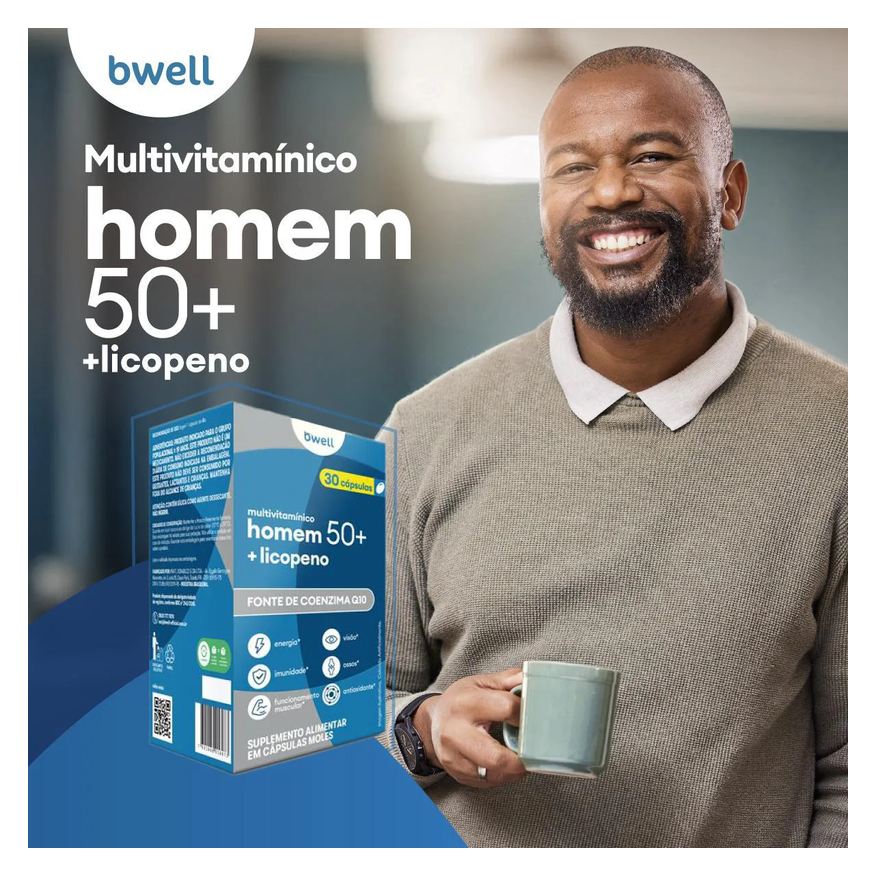 bwell Polivitamínico Homem Senior 50+ 30 Cápsulas