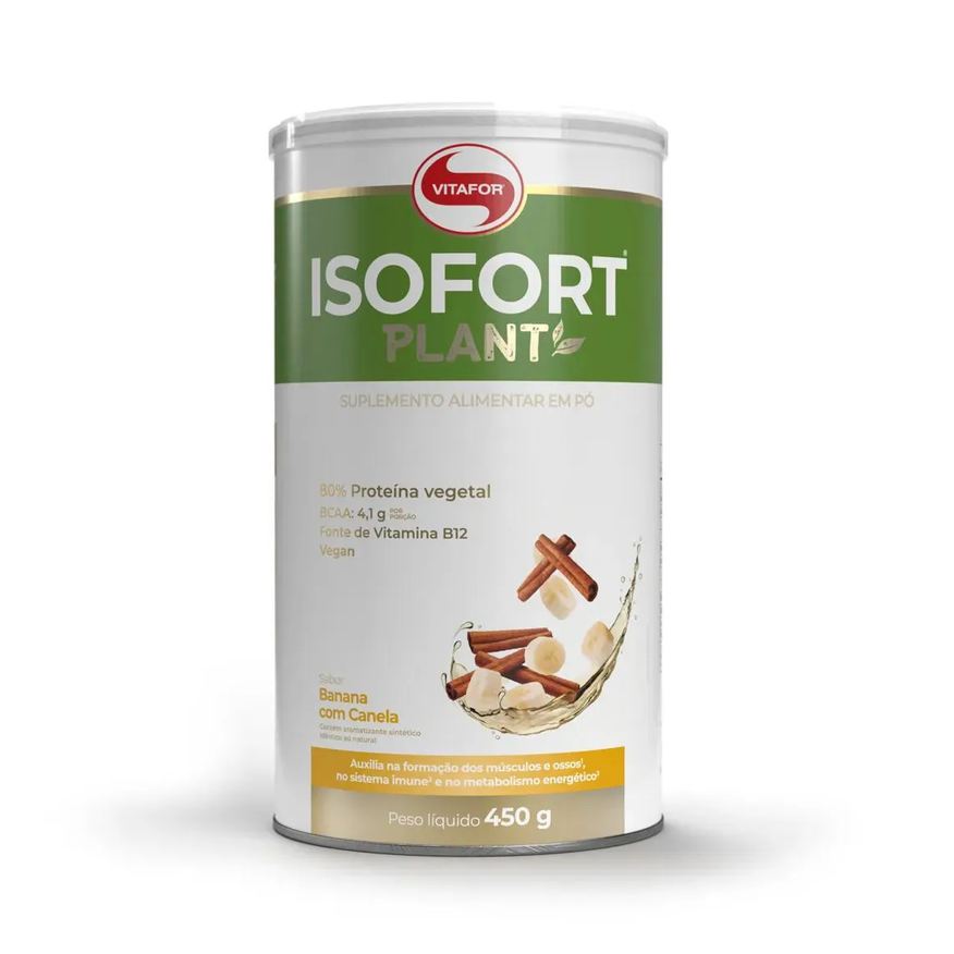 Vitafor Isofort Plant Proteina Vegetal Banana com Canela 450g