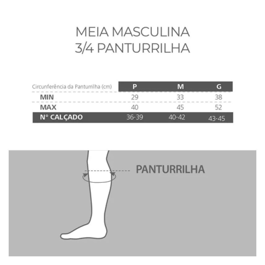Attiva Meia ¾ Panturrilha Alta Compressao 20-30 Mas Fechada Marrom Tamanho P Cor Marrom