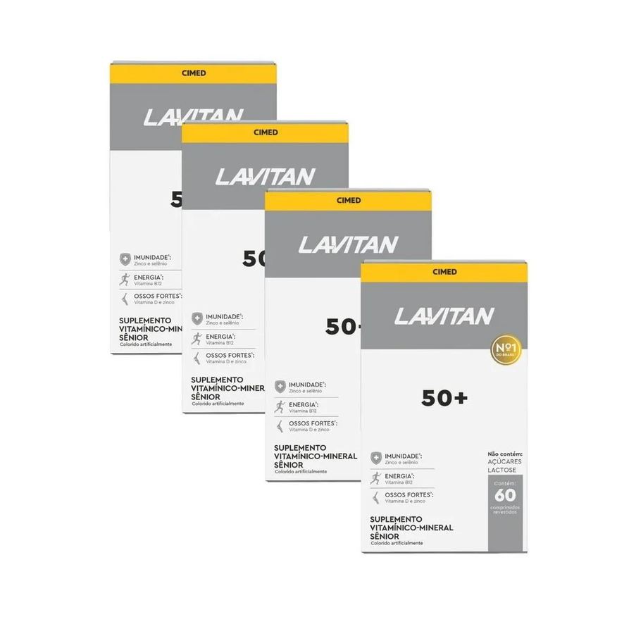 Cimed Kit 4 Unidades Lavitan Vitalidade 50+ com 60 Comprimidos
