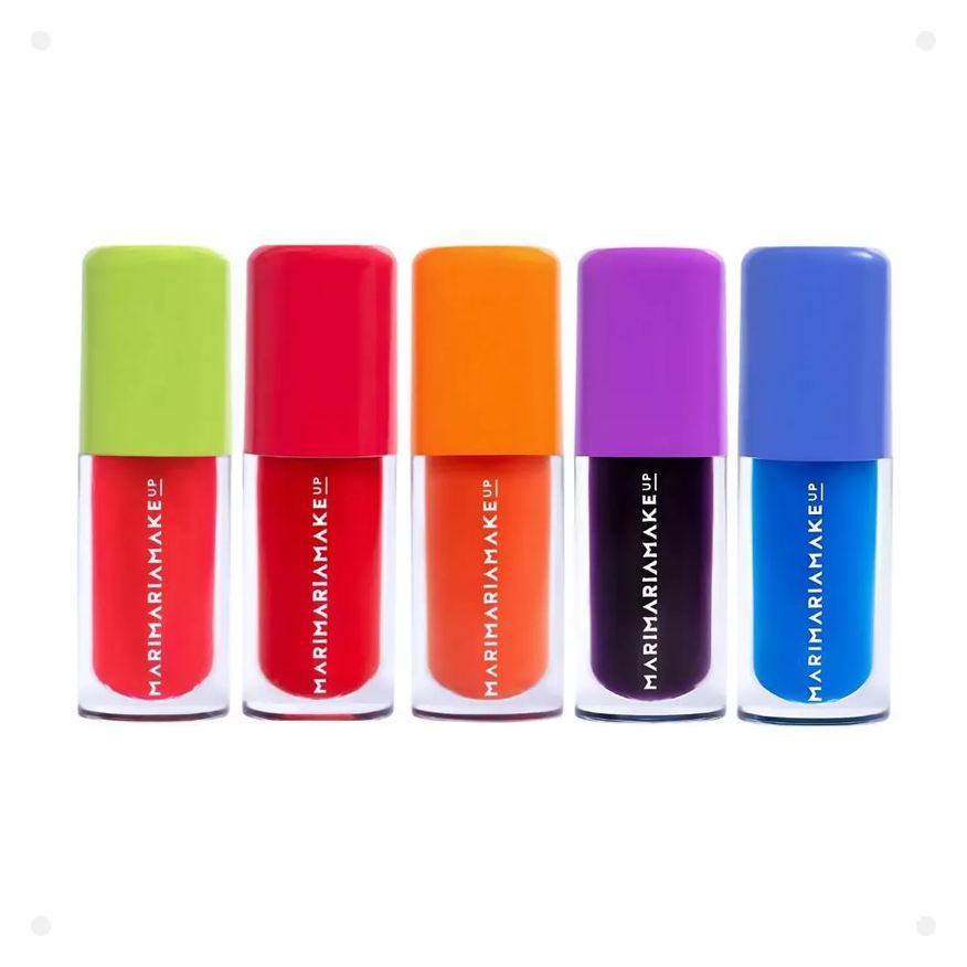 Mari Maria Makeup Kit Mari Maria: 5 Lip Oil Melância, Morango, Tangerina, Açai e Blueberry