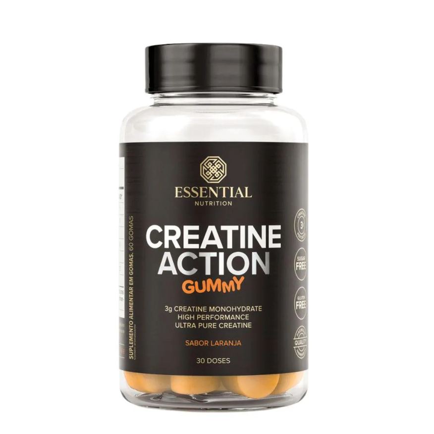 Essential Nutrition Creatine Action Gummy Laranja 60un