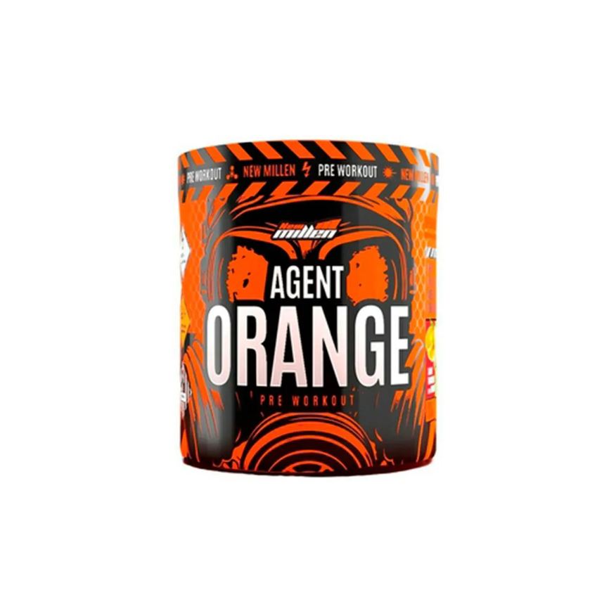 New Millen Pré-treino Agent Orange 250g Tangerina com Morango