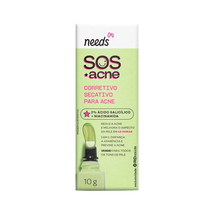 Needs Corretivo Secativo para Acne SOS Acne 10g