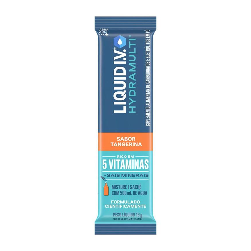 Liquid I.V. Suplemento Alimentar Pó Tangerina Hydramulti Pacote 16g
