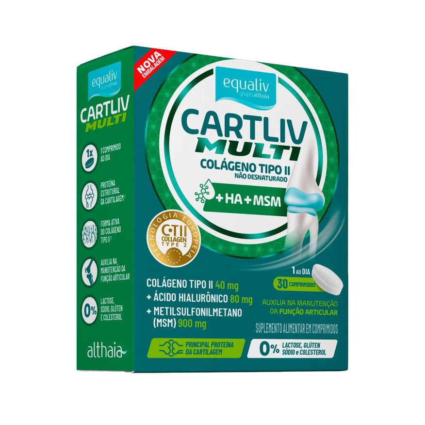 Equaliv Colágeno Tipo II Cartliv Multi 30 Comprimidos