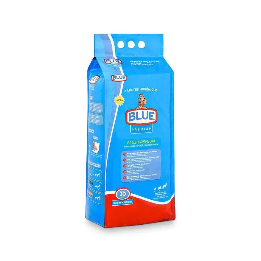 Higiênico Tapete Blue Premium C/30 - 82cm X 60cm