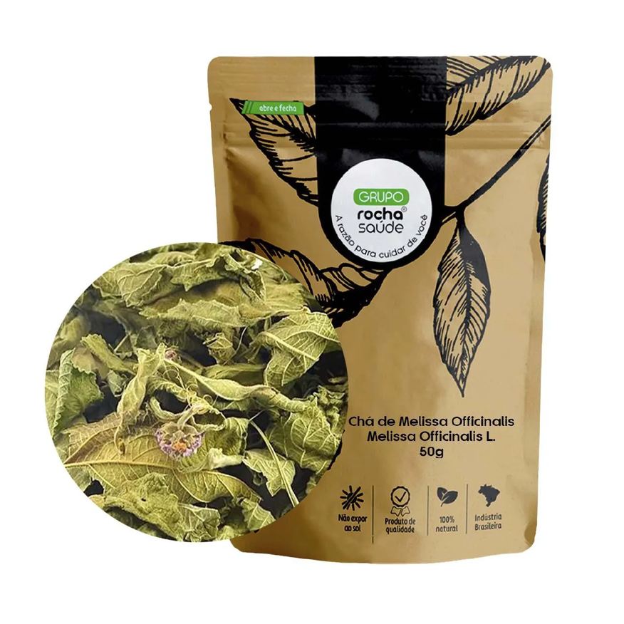 Grupo Rocha Saúde Chá de Melissa Officinalis - Melissa Officinalis L. - 50g