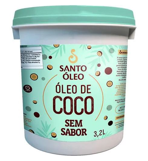 Santo Óleo Óleo de Coco sem Sabor 3,2l