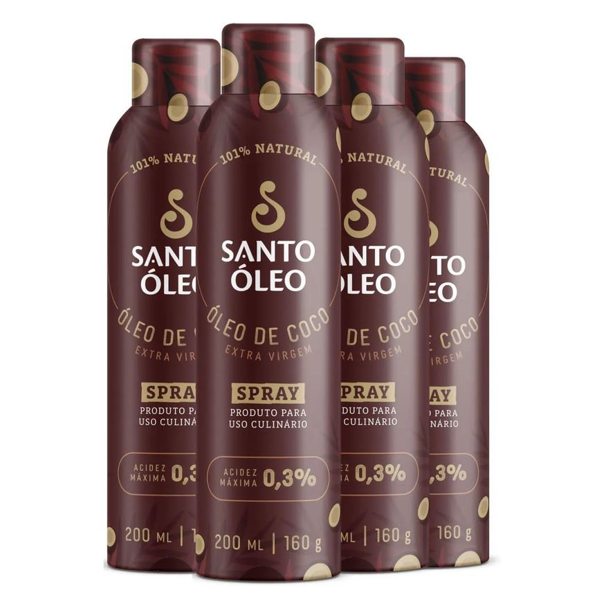 Santo Óleo Óleo de Coco Extravirgem Spray 4 X 200ml