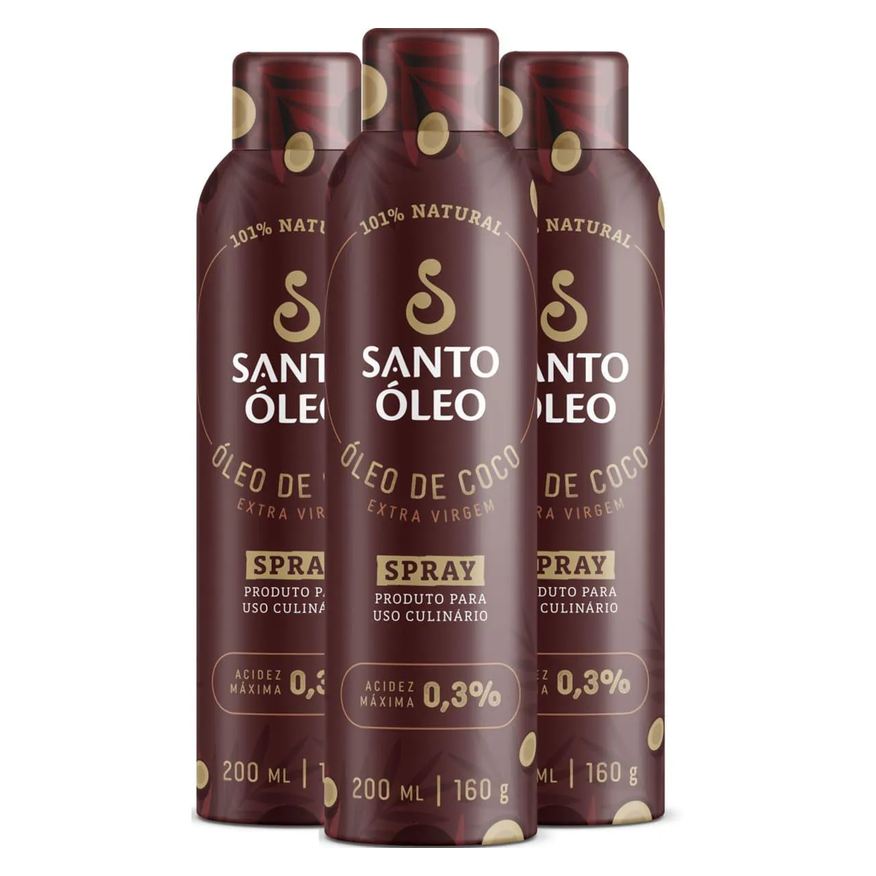 Santo Óleo Óleo de Coco Extravirgem Spray 3 X 200ml