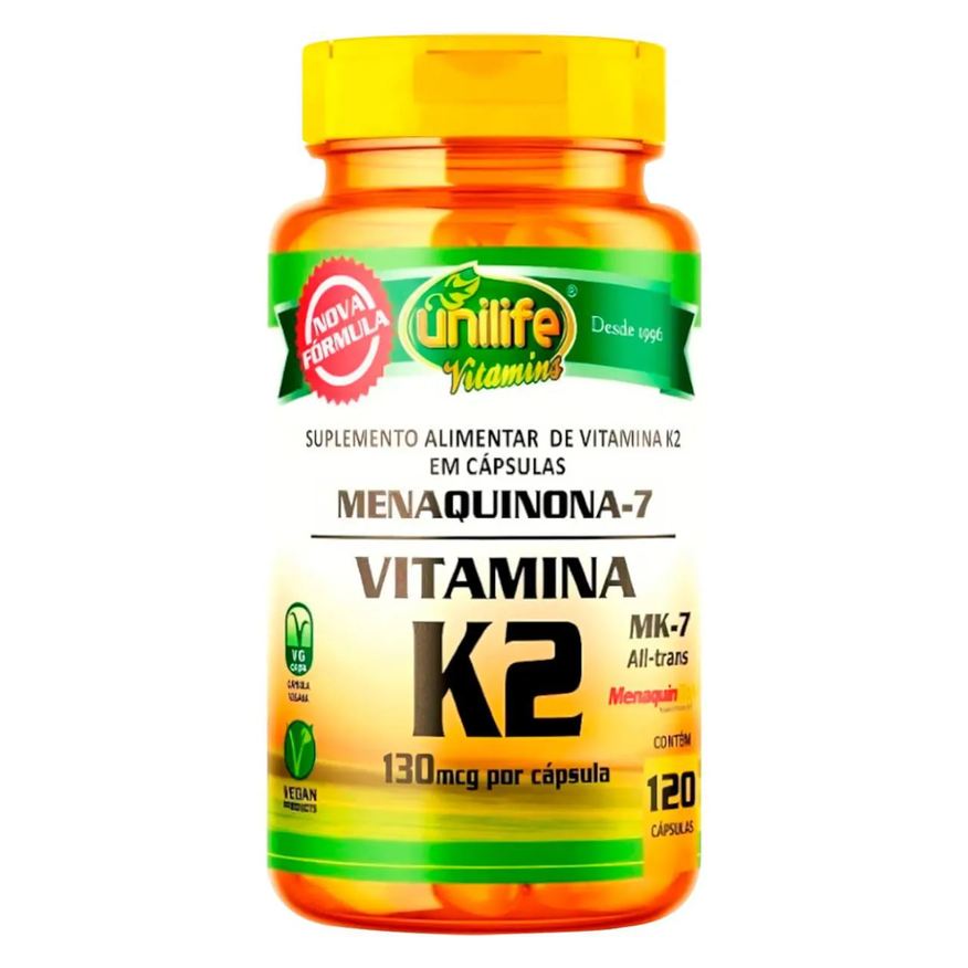 Unilife Vitamina K2 Mk7 Menaquinona 120 Cápsulas
