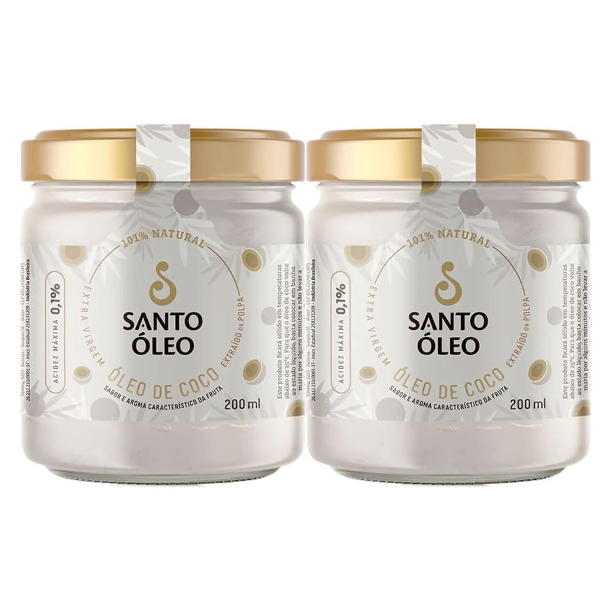 Santo Óleo Óleo de Coco Extravirgem Polpa 2 X 200ml
