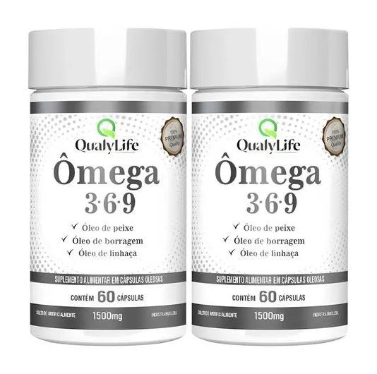 Qualylife Ômega 3, 6 e 9 2 X 60 cápsulas