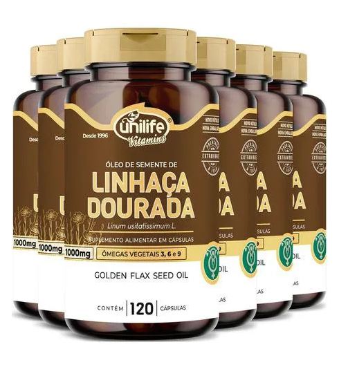 Unilife Óleo de Linhaça Dourada 6 X 120 cápsulas