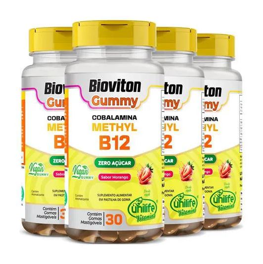 Unilife Cobalamina Methyl Vitamina B12 4 X 30 Gomas