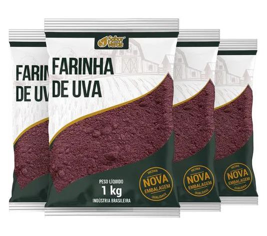 Sabor Verde Farinha de Uva Pura 4 X 1kg