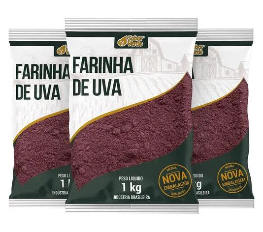 Sabor Verde Farinha de Uva Pura 3 X 1kg