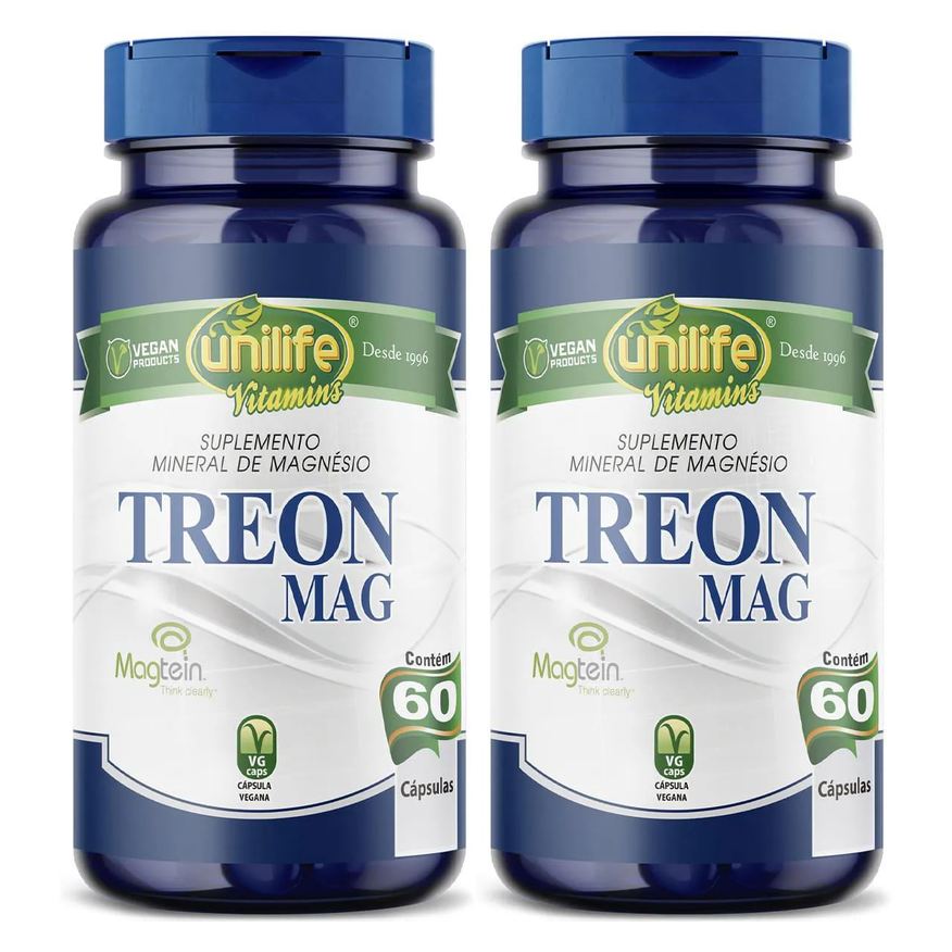 Unilife Magnésio Treonato Treon Mag 2 X 60 cápsulas