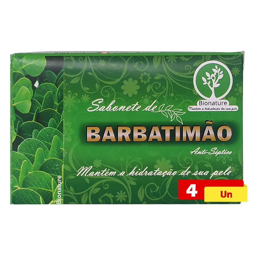 Bio Nature Sabonete de Barbatimão 4 X 110g Bionature