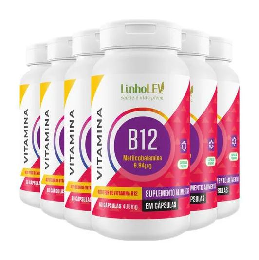 Pantynova Kit 6 Vitamina B12 Metilcobalamina 60 Capsulas - Linho Lev