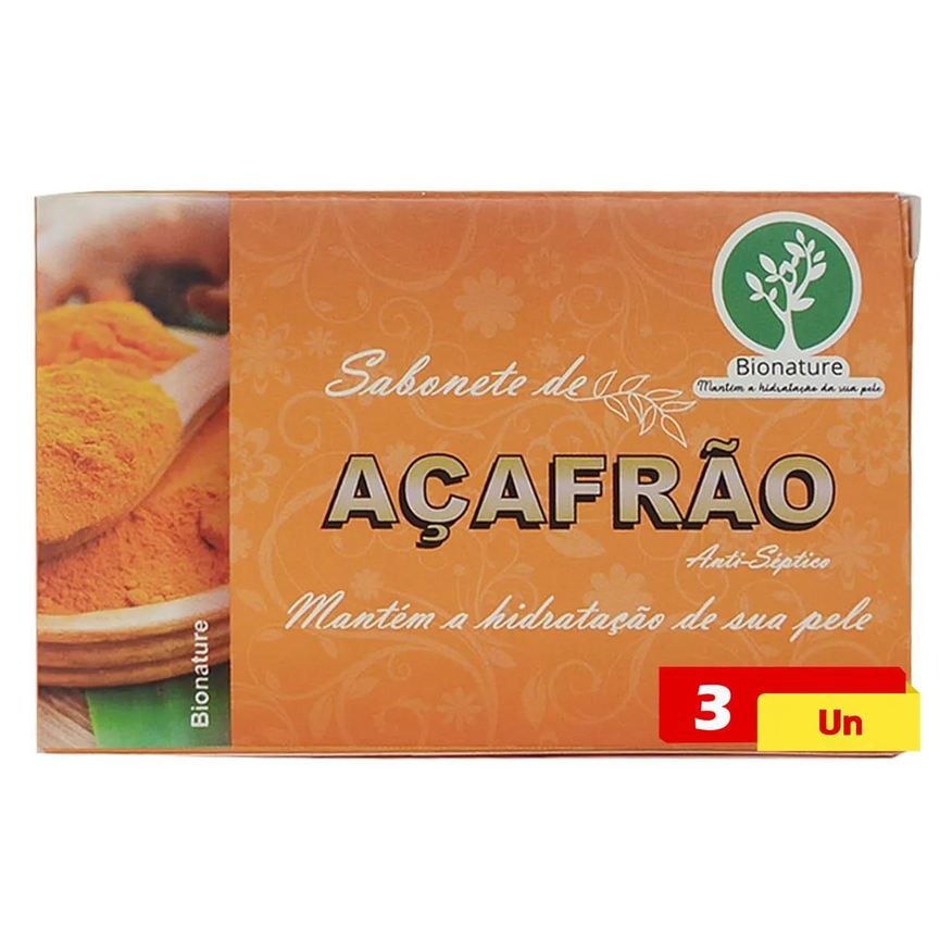 Bio Nature Sabonete de Açafrão 3 X 110g Bionature