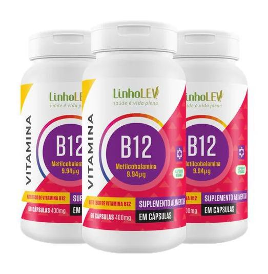 Pantynova Vitamina B12 Metilcobalamina 3 X 60 cápsulas Linho Lev