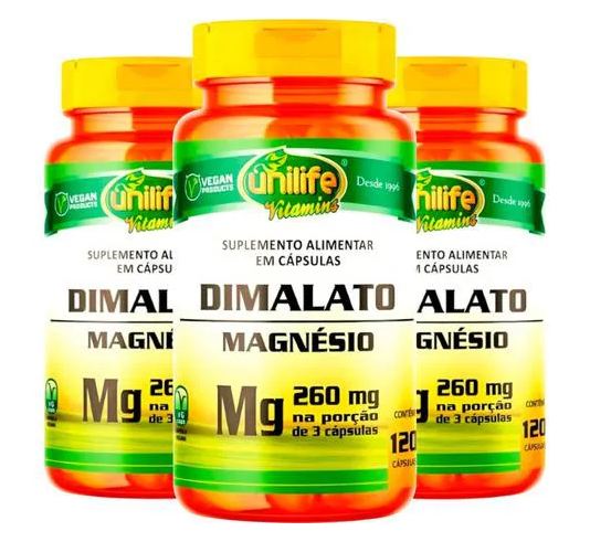 Unilife Magnésio Dimalato 3 X 120 Cápsulas