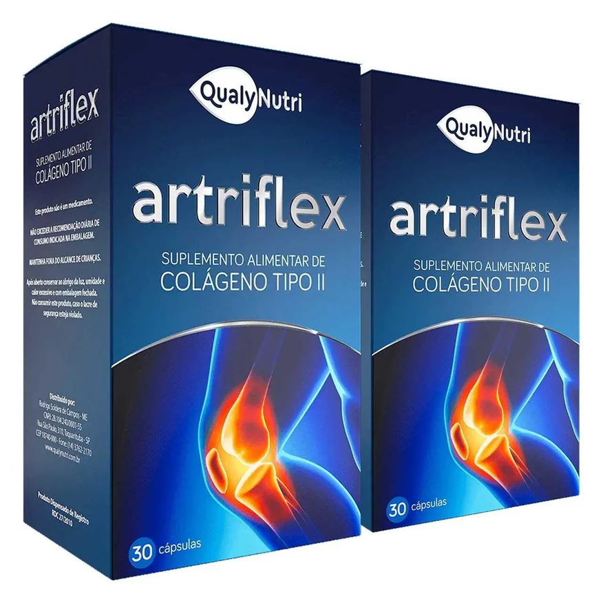 Qualynutri Kit 2x Artriflex Colágeno Tipo 2 40mg C/ 30 Cada Qualy Nutri