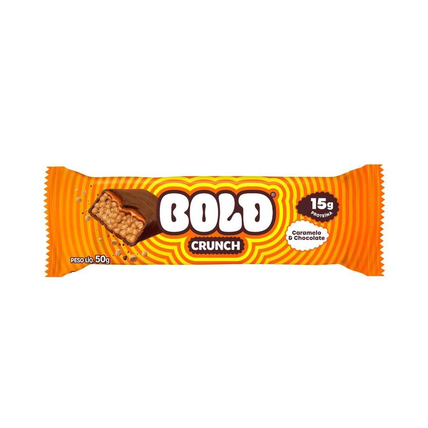 Bold Barra de Proteína Crunch Caramelo & Chocolate 50g
