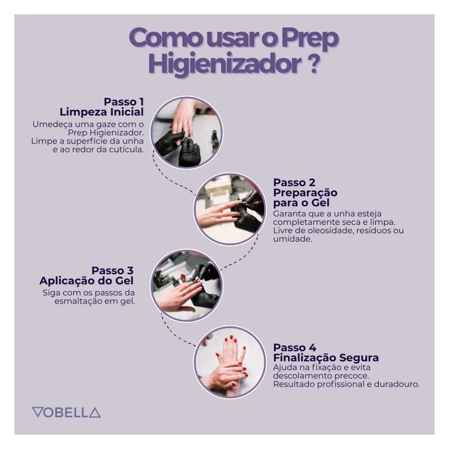Higienizador Spray Prep Mãos Unhas Gel Plus Impala 115ml
